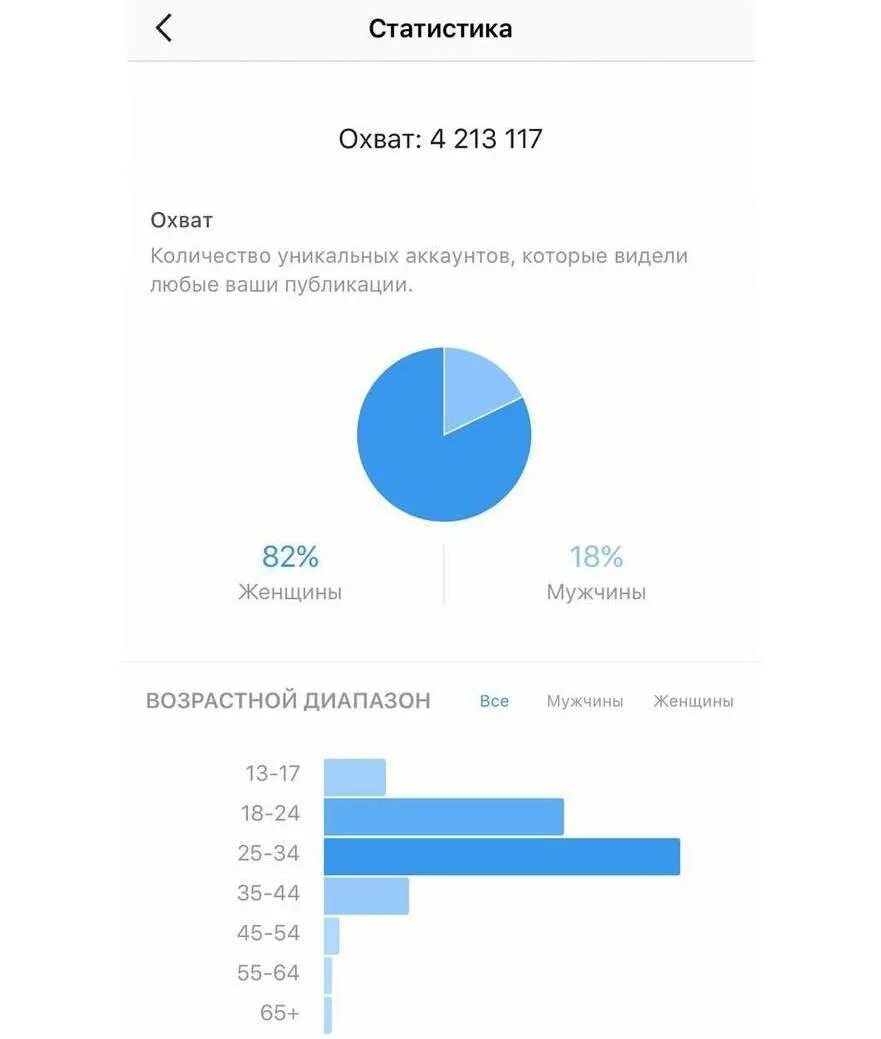 Аудитория в инсте