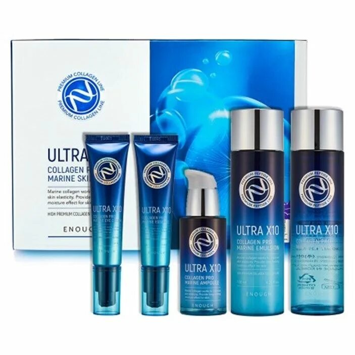 Ultra x10 collagen pro marine. Premium Ultra x10 Pro Marine 5 Set. Набор для лица - Premium Ultra x10 Pro Marine 5 Set [enough]. Enough Ultra x10 Collagen Pro Marine. Enough Ultra x10 Collagen Pro Marine крем.