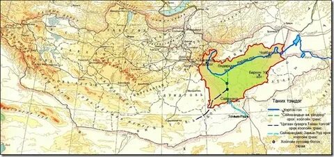 Ландшафты даурии на карте