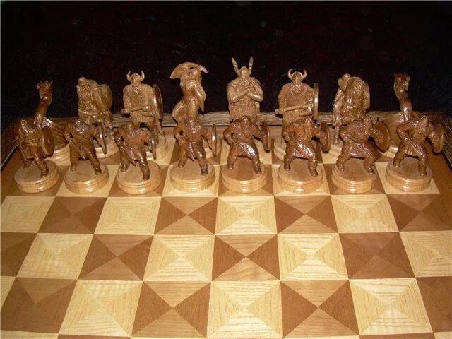 He this chessboard in an antiques shop