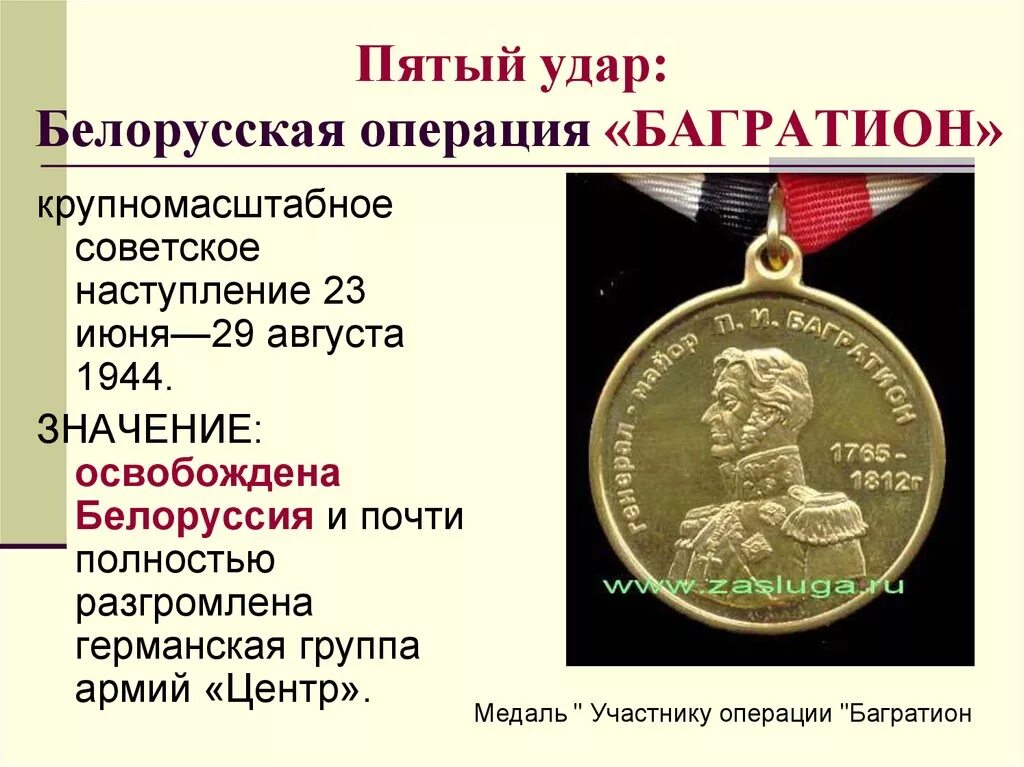 5 Удар. Белорусская операция - «Багратион». Белорусская операция Багратион медаль. Белорусская операция 23 июня 29 августа 1944. Багратион освобождение Белоруссии.