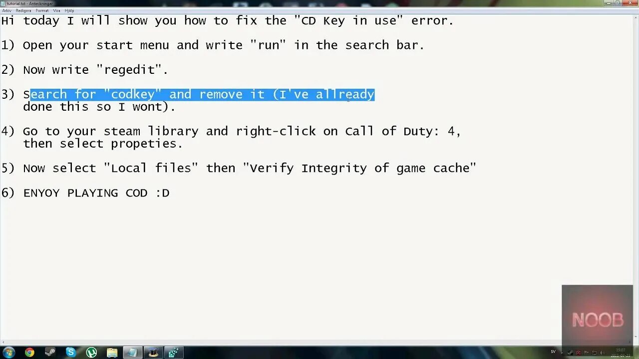 Key error 4. Key error 4