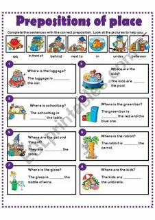 Complete the sentences with correct prepositions