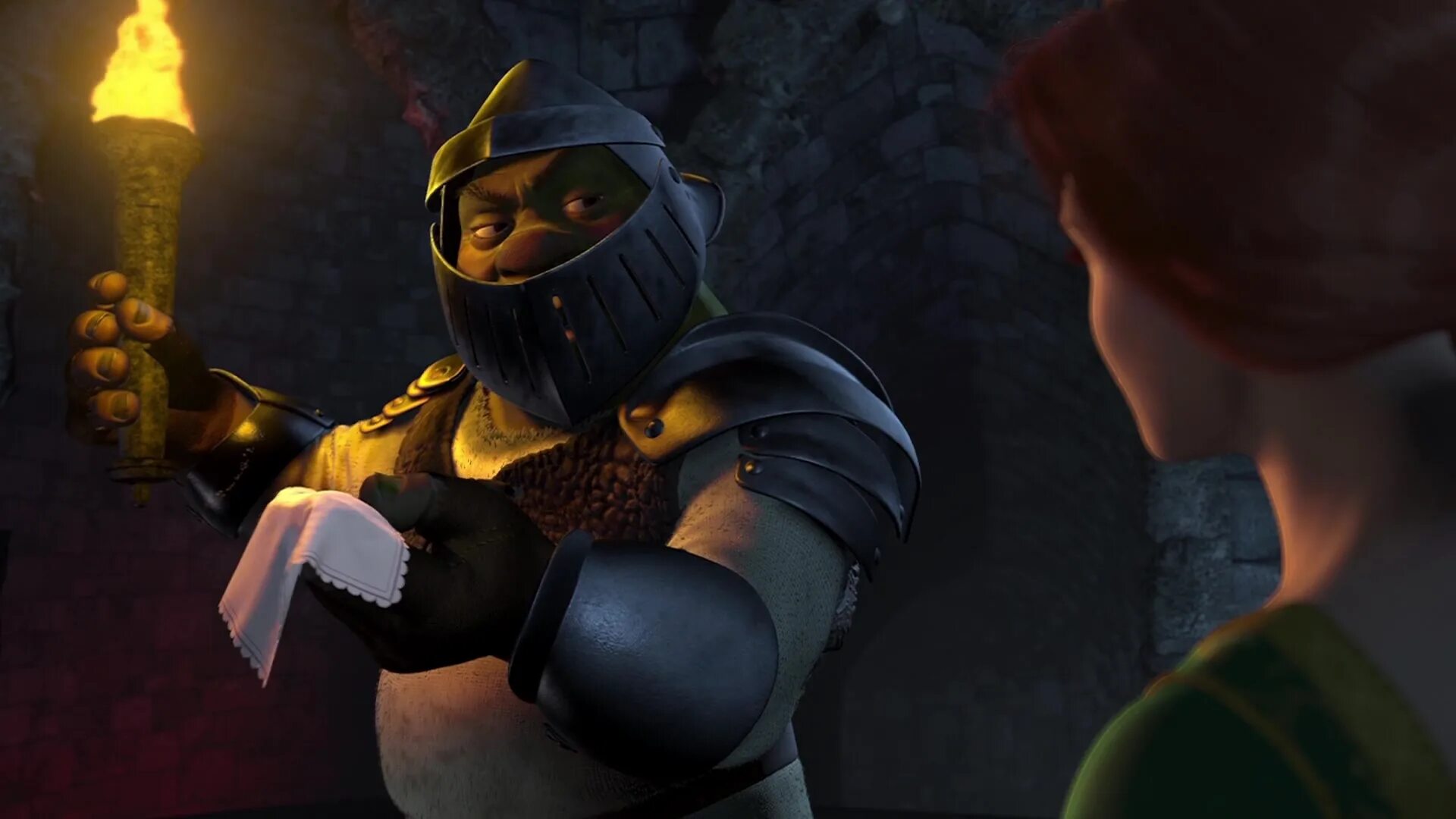 Спас фиону. Шрек 1 рыцари. шрек 2 рыцари. shrek 2004 screencaps. шрек спасает фиону.