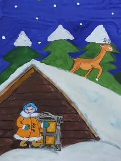 Нарисовать рисунок золотое копытце