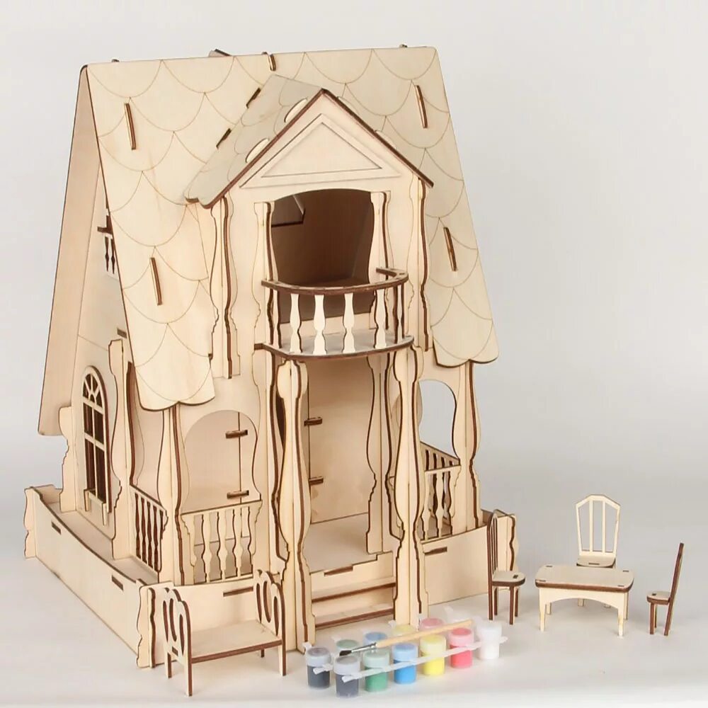 Домик сборный деревянный. Домик деревянный сборная модель. Сборный домик из фанеры. Макеты деревянных домиков.