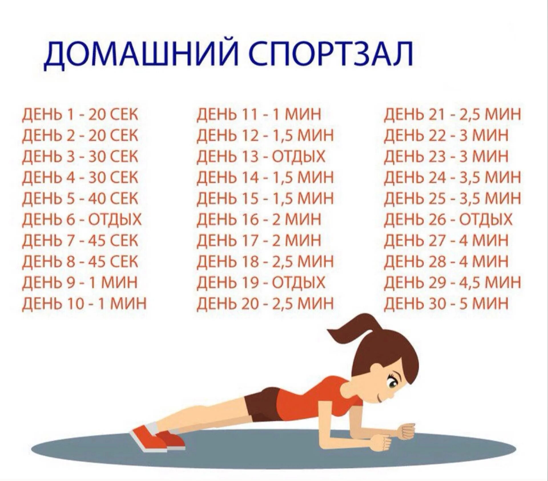 Тренировка планки