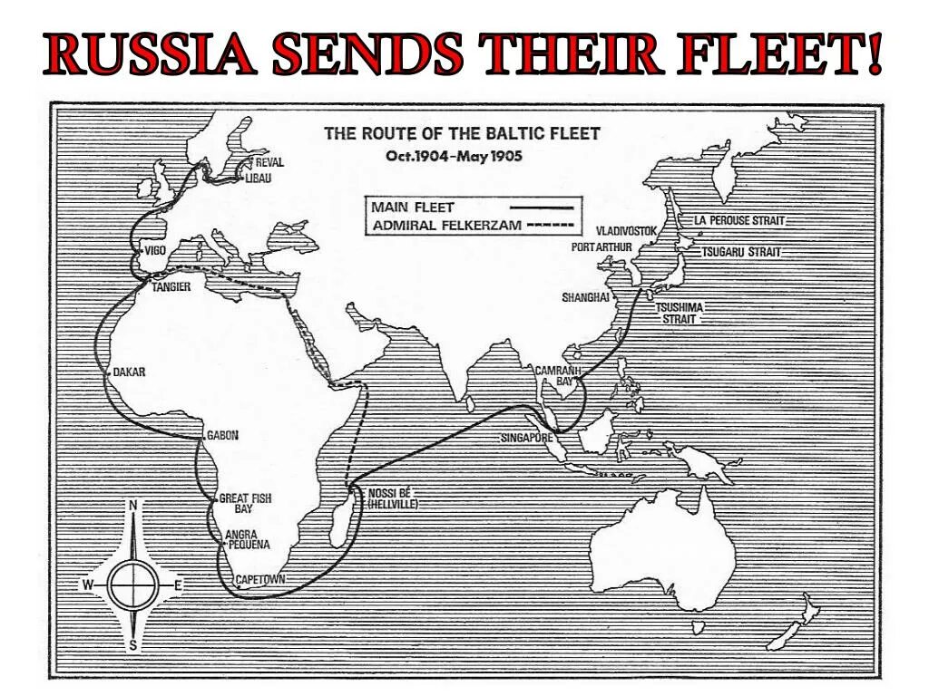 Путь цусимы. Тихоокеанская эскадра 1904. путь 2 тихоокеанской эскадры.