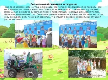 Развернутый план экскурсии на сельскохозяйственные объекты
