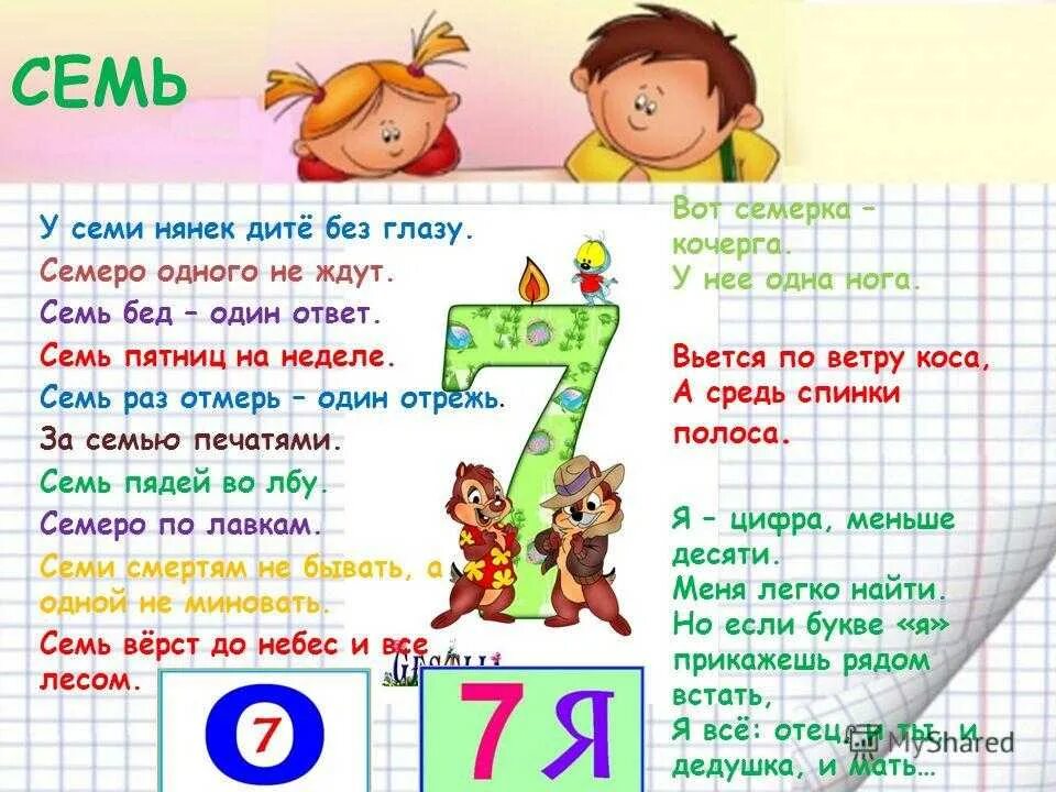 Пословицы и поговорки с числами в картинках. Проект по математике 1 класс. Загадки про числа для 1 класса. Проект по математике 1 кл. Цифры в загадках пословицах и поговорках.