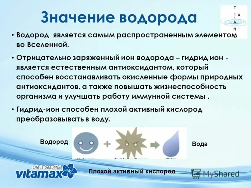 Вода насыщенная водородом. Биологическая роль водорода. Значение водорода в организме человека. Значимость водорода. Важность водорода.