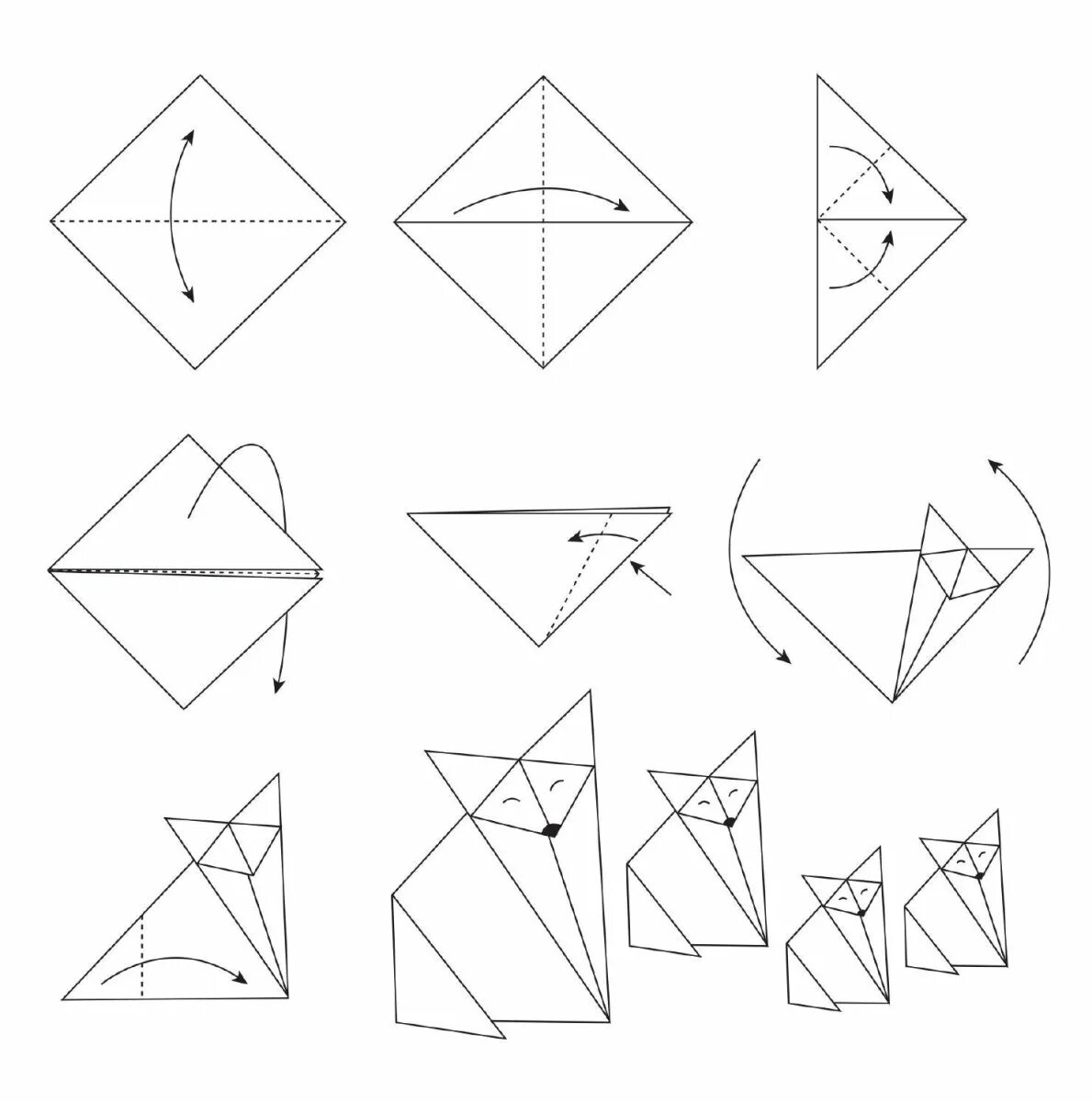 Складывание из бумаги. Оригами из бумаги лиса схема поэтапно. Лиса оригами из бумаги схемы для детей. Оригами Лисенок из бумаги для детей простая схема. Схема оригами из бумаги для малышей Лисичка.