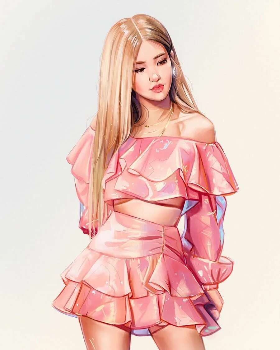 Рисунок блэк пинк. Blackpink роуз art. розе блэк пинк арт. дженни аниме блэк пинк. арт розэ из blackpink.