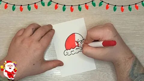 Видео как нарисовать новогоднюю открытку