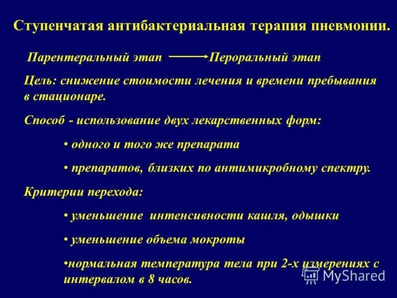 острые пневмонии терапия