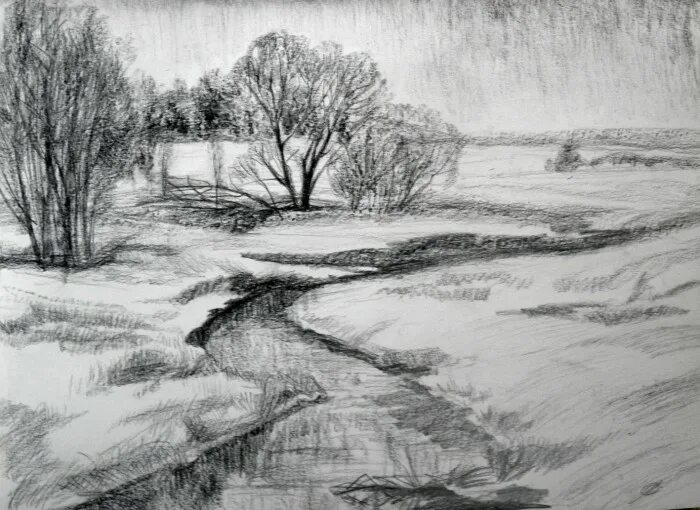 Пейзажи природы карандашом. Речка рисунок карандашом. Река карандашом. Как нарисовать реку карандашом. Нарисовать реку карандашом.