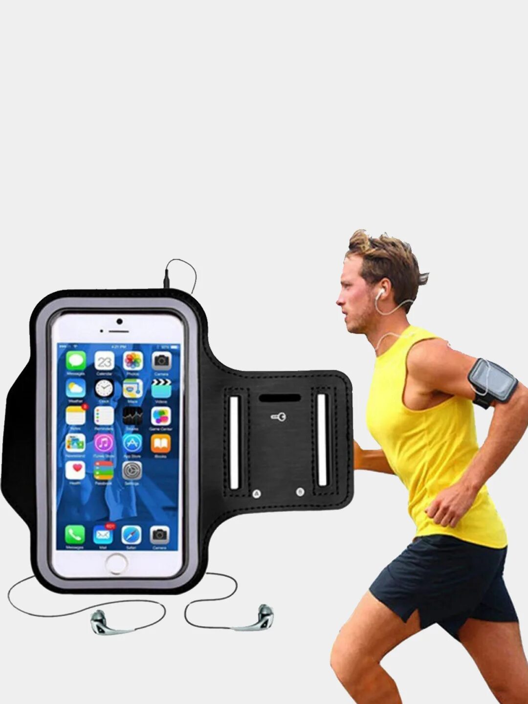 Чехол телефона для бега на руку. Спортивный чехол/сумка для смартфона DF Run-02 (Black). Чехол на руку для телефона для бега. Держатель телефона для бега. Спортивный чехол для телефона на руку для бега.