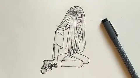 Как нарисовать девочку ручкой