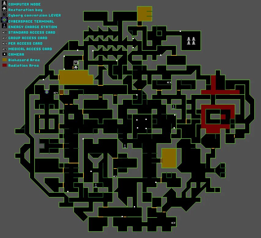 Карты шока. System Shock 1 Map. System Shock 2 карта. System Shock 1994 Map. System Shock Level 1 - Hospital Map.