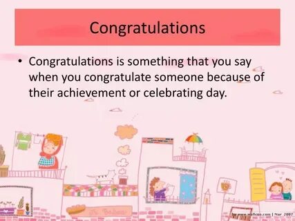 Many congratulations