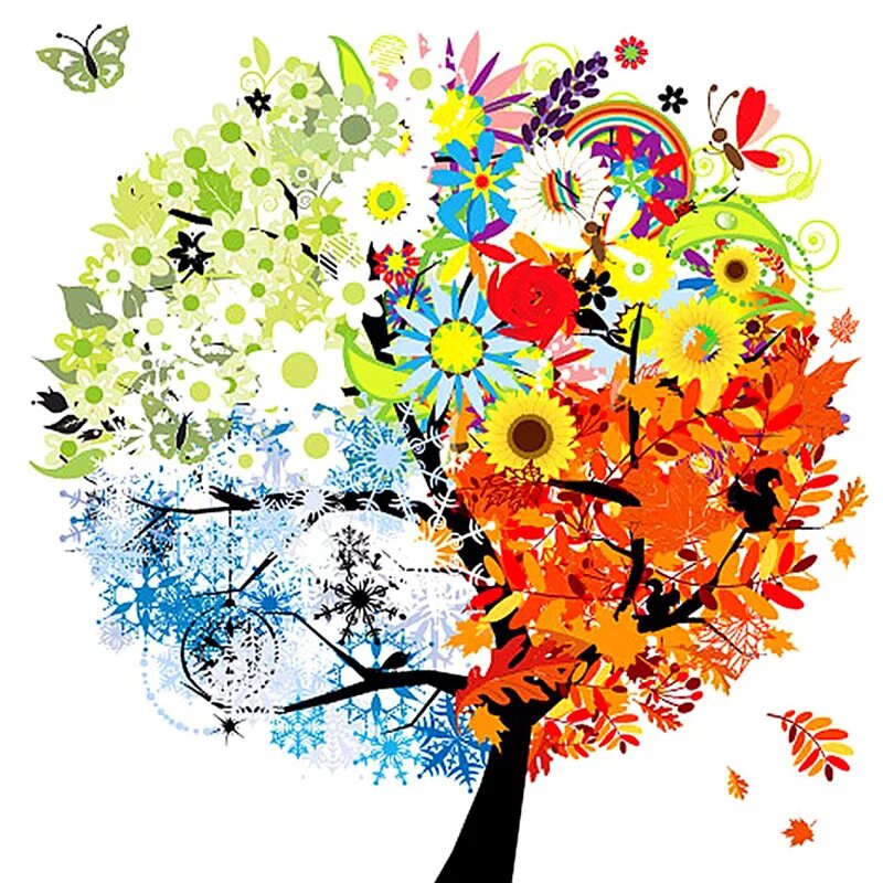 Seasons trees. Seasons trees