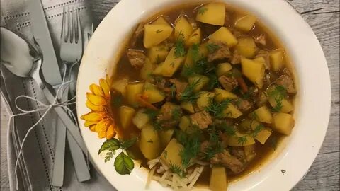 Лагман с картошкой в казане