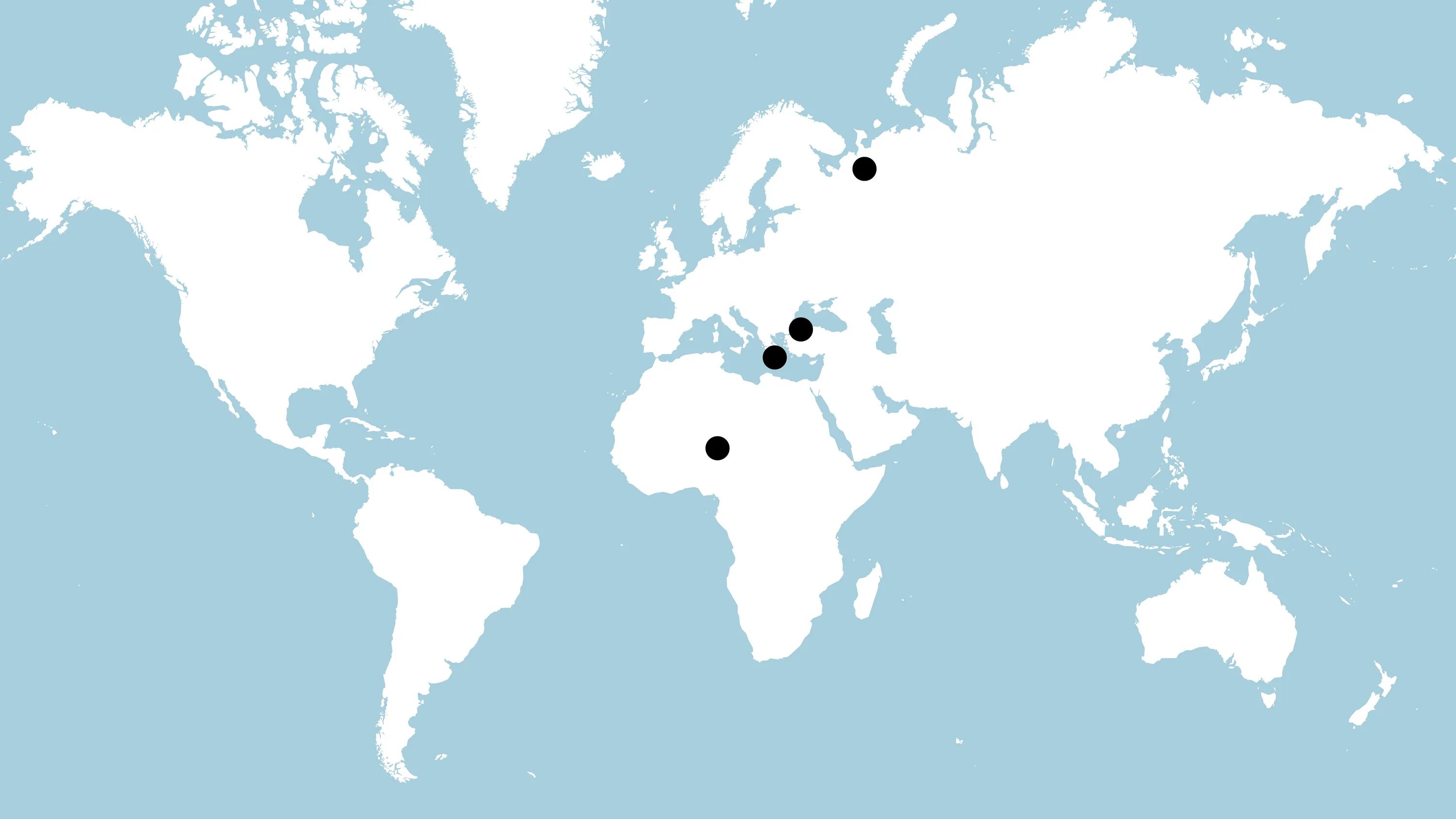 Map of the world for mapping