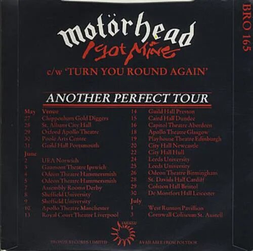 Average white band. Round again. Naptu. Round again. Another perfect day motörhead.