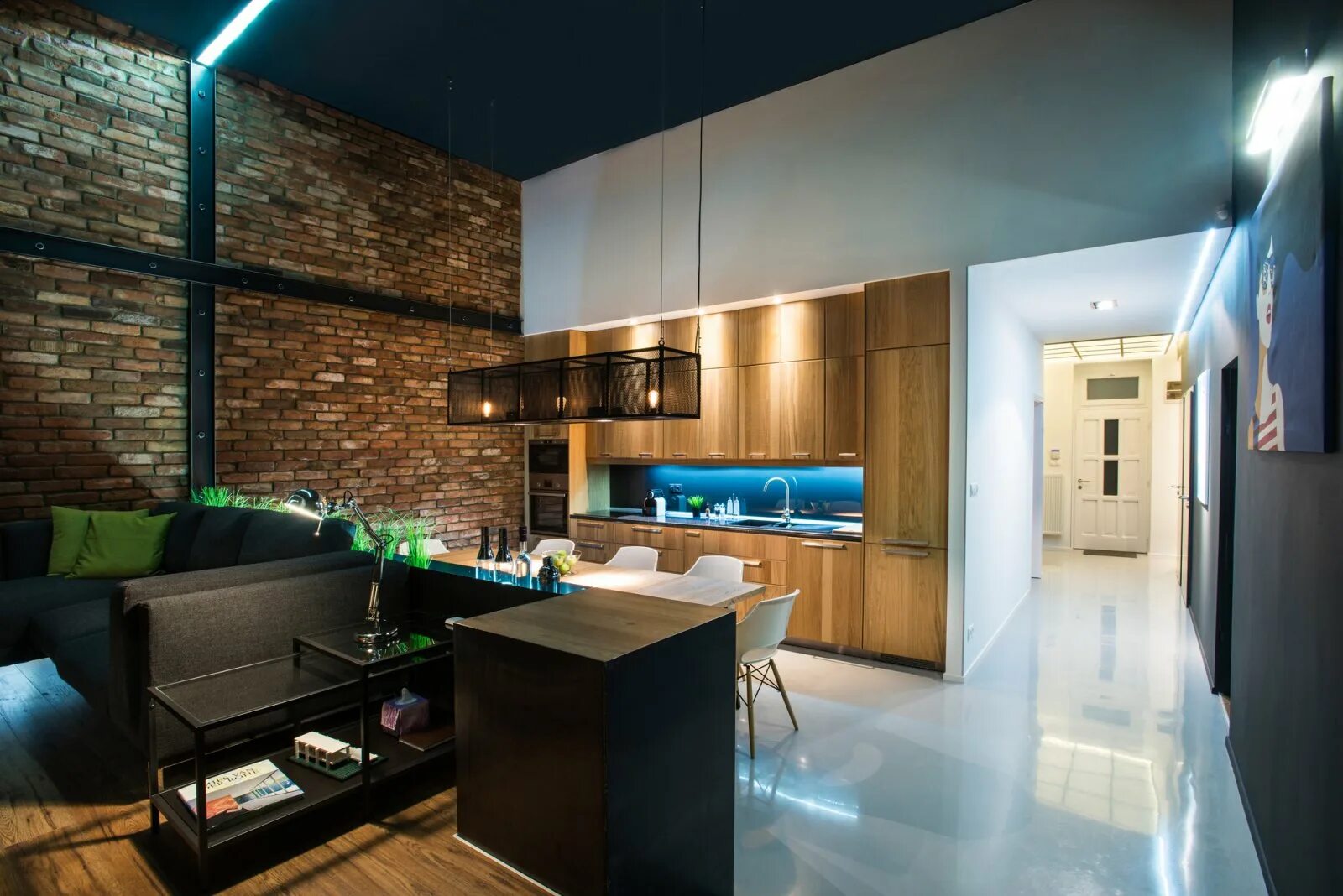 студия 28м2 в стиле лофт. лофт студия 20 кв м. кухня гостинная 20кв м лофт. евродвушка в стиле лофт. дизайн однокомнатного лофта.