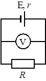 В цепи показанной на рисунке. Вольтметр показывает ЭДС источника тока в схеме. В схеме изображенной на рисунке ЭДС источника тока равна. ЭДС источника тока схема. Источник ЭДС на схеме.