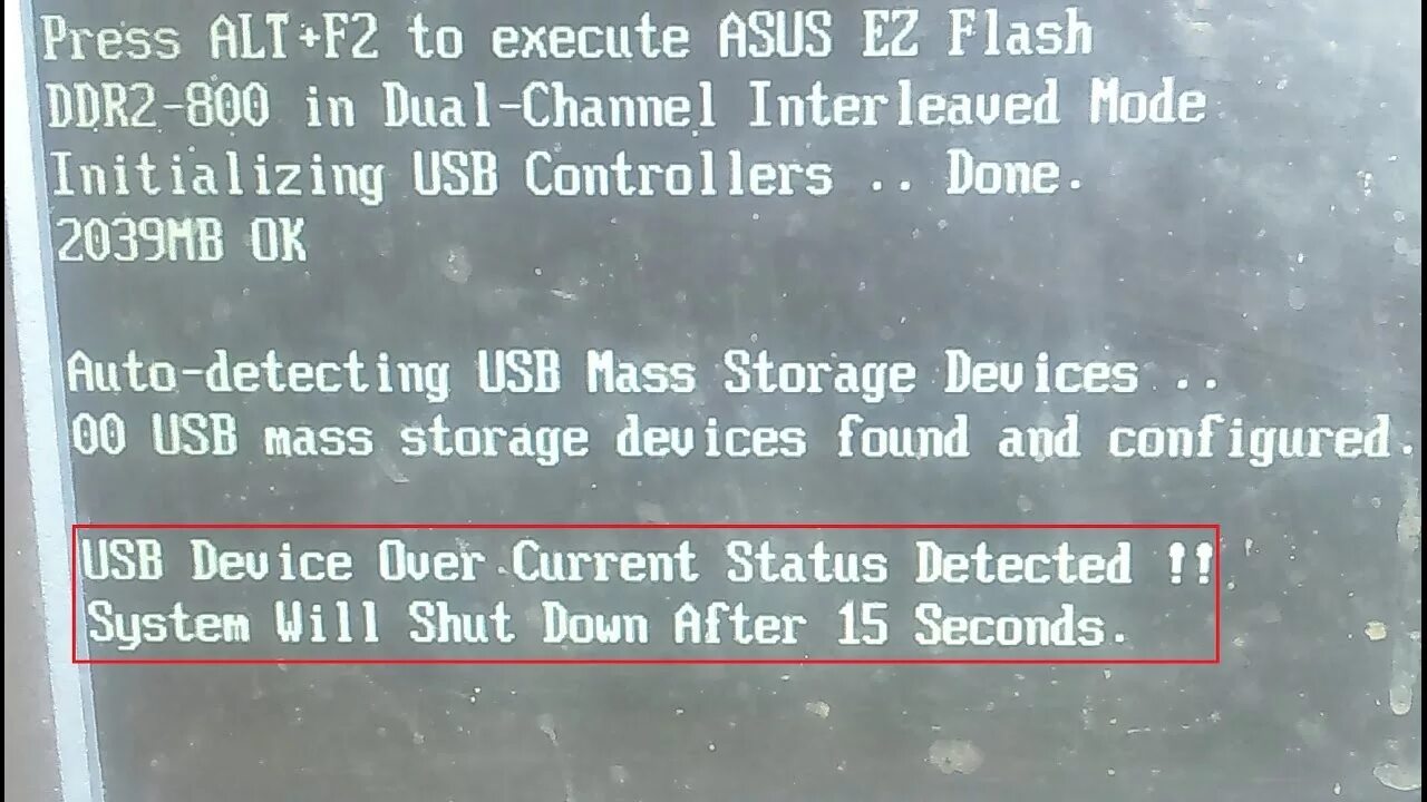 Usb over status detected. USB device over current status detected. USB device over current status detected System will shutdown in 15 seconds. USB over current. USB device over detected.