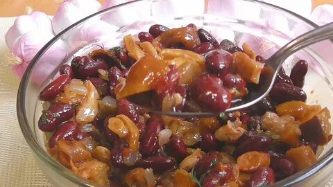 Закуска на зиму с фасолью и овощами