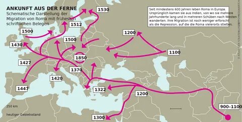 Карта расселения цыган