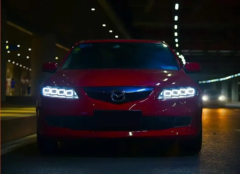 Mazda 6 светодиодные. Фары бугатти на мазда 6 gg. Mazda 6 светодиодные. Светотехника на мазда6gg. Подсветка решетки радиатора mazda 6 gj.