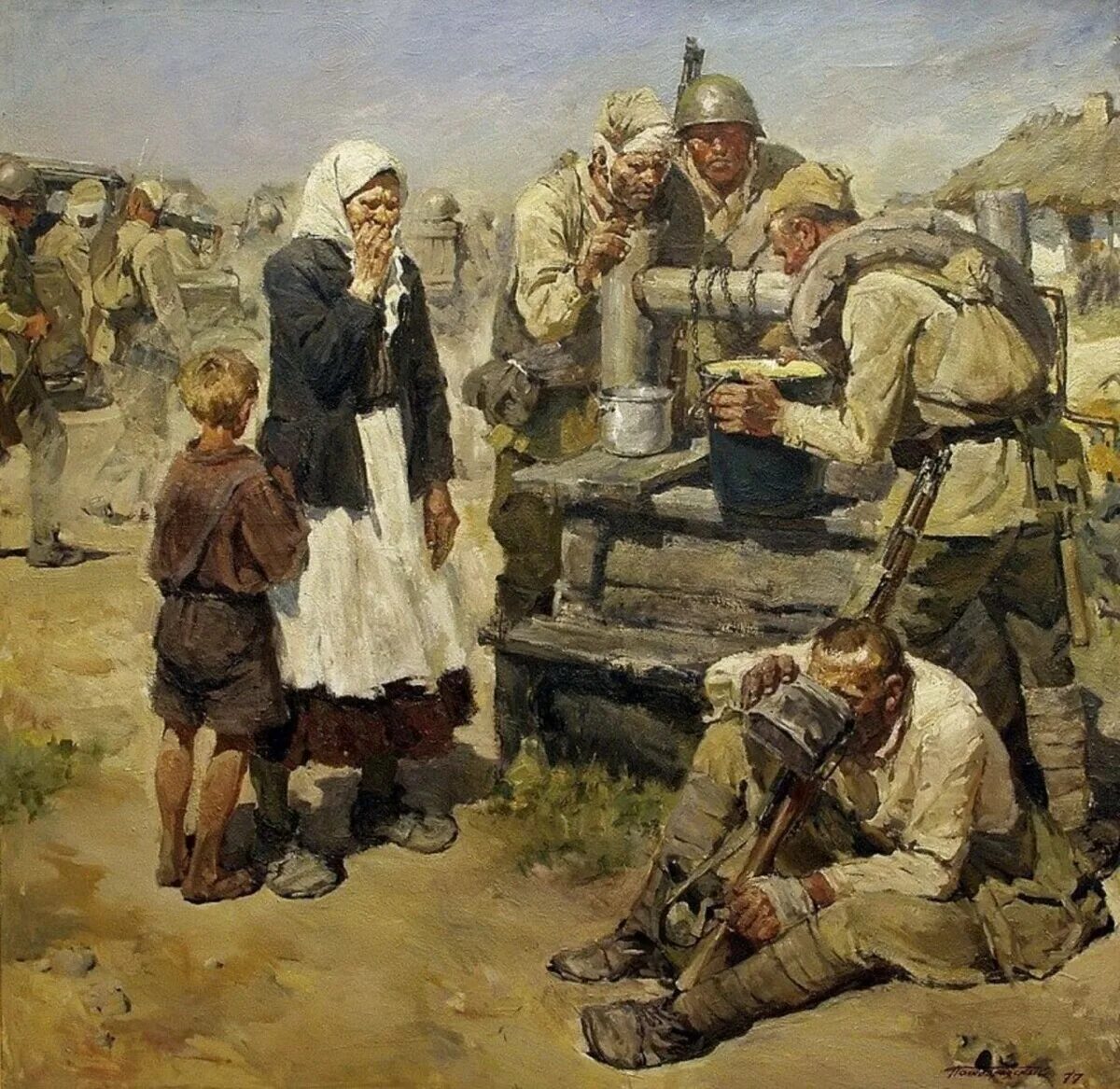 Картина художника на тему войны. Советская живопись о войне.
