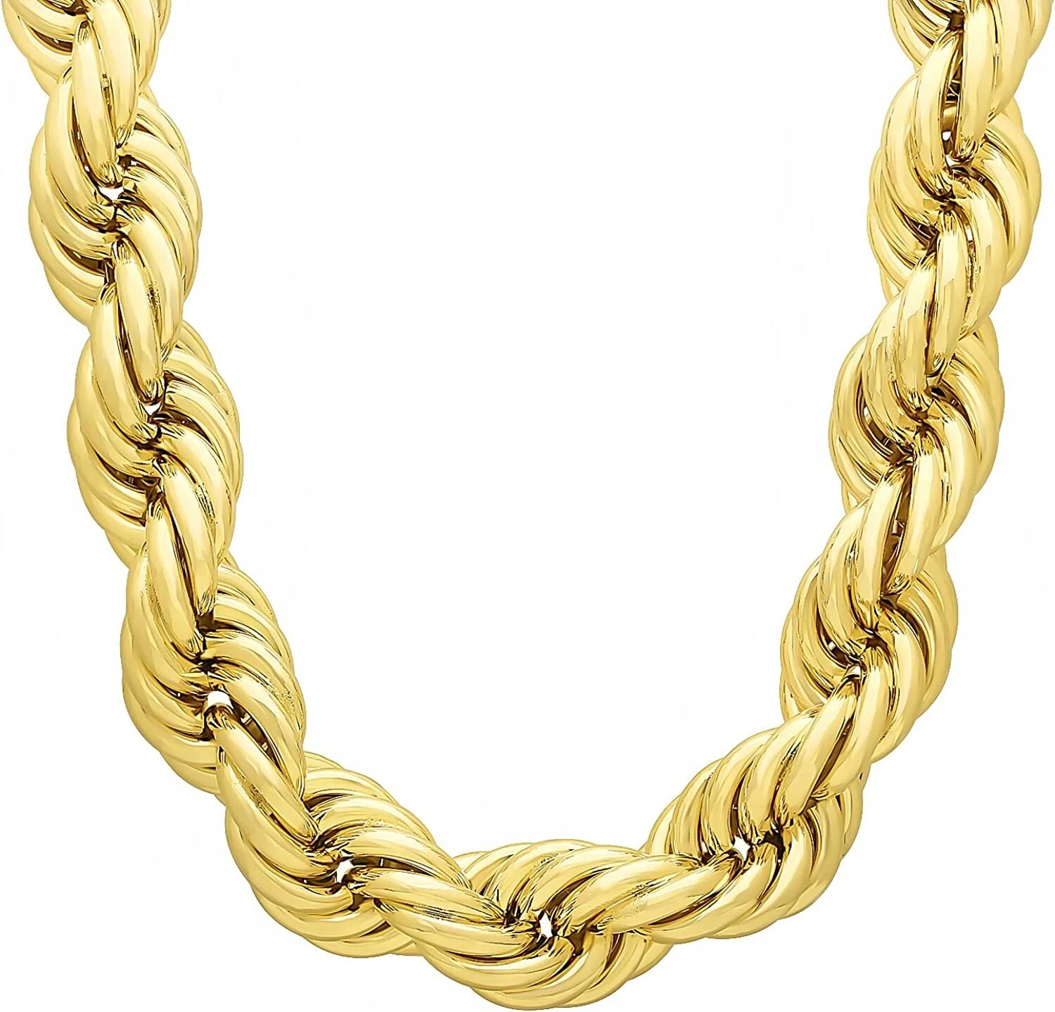 A thick Gold Chain. Rope chaine. Donkey Rope Chain.