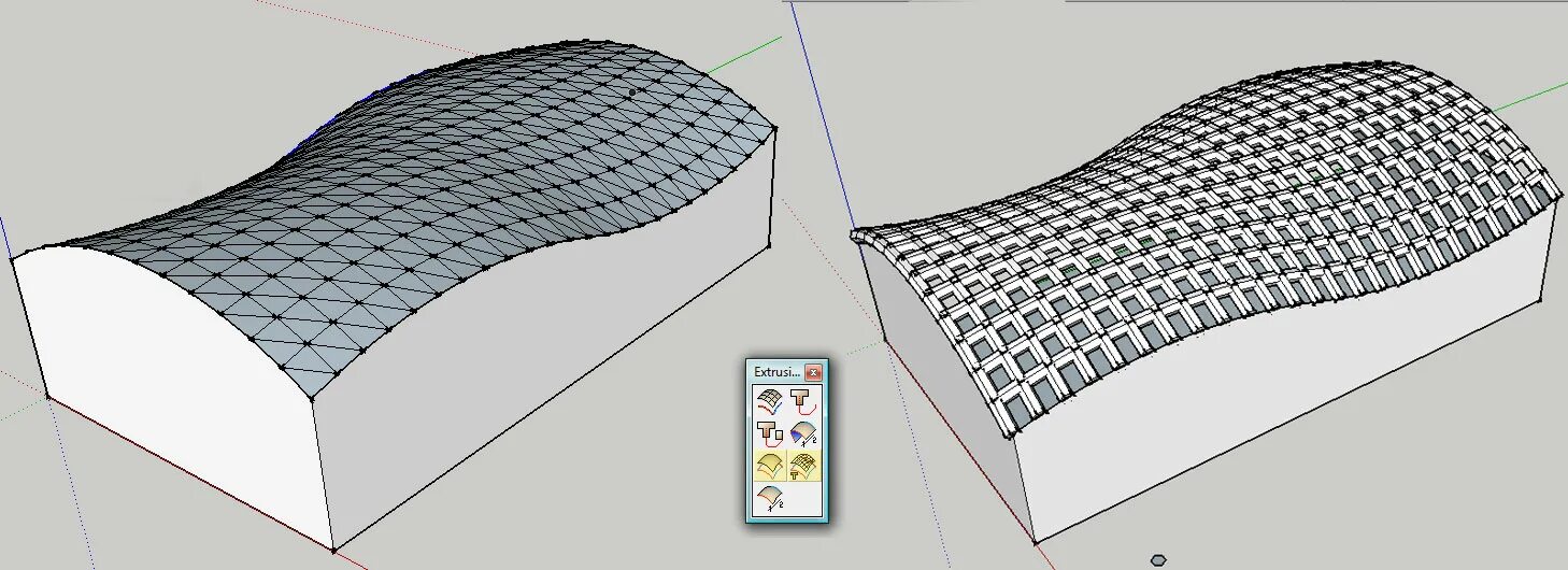 Параметрические оболочки модель скетчап. Sketchup труба профильная. Купол конструкции скетчап. Сетчатая оболочка. Поверхность стационарная