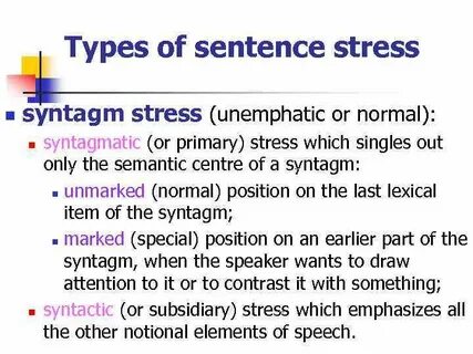 Sentence stress