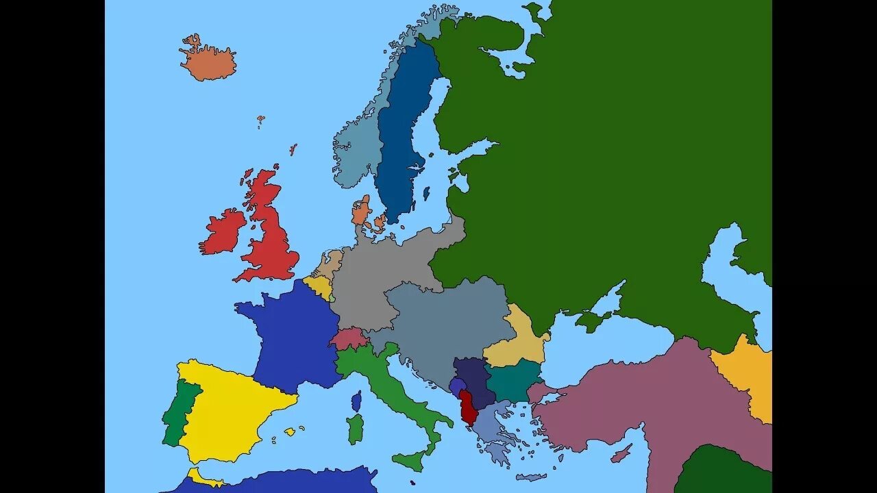 Europe is bordered towards the