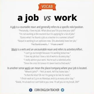 My work english