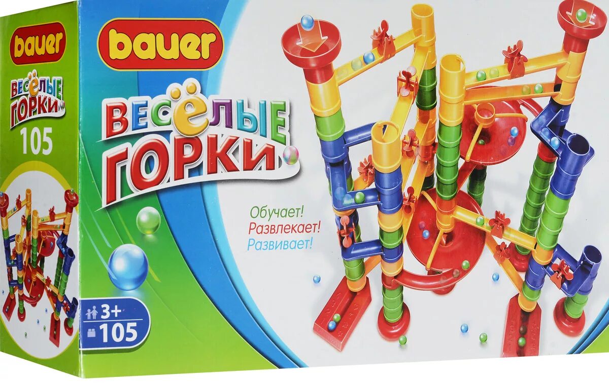 Веселые горки bauer. Конструктор Bauer весёлые горки 145 элементов. Bauer Toys конструктор. Конструктор Веселые горки с пингвинами 37 дет.