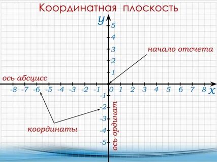 Где на графике ось ординат
