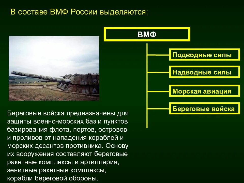 Самостоятельные рода вс рф. Структура Вооруженных сил РФ. Критерии в ВМФ. Структура военно-морской базы России. Рода сил ВМФ береговые ракетно-артиллерийские войска.