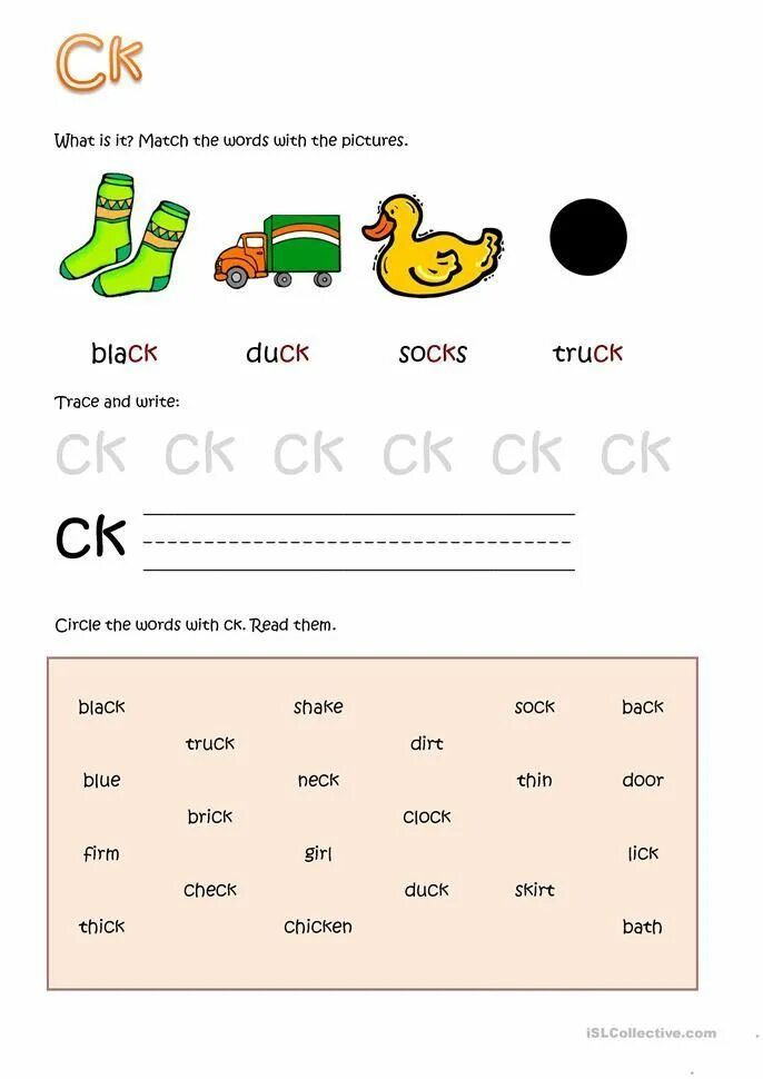 Чтение буквосочетания CK В английском языке. Чтение sh Ch CK Worksheet. Звук CK В английском языке. CK задания.