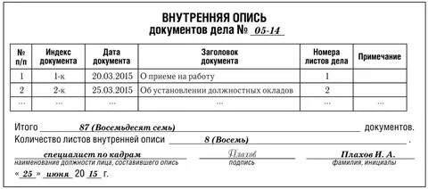 Документ о сделанной работе