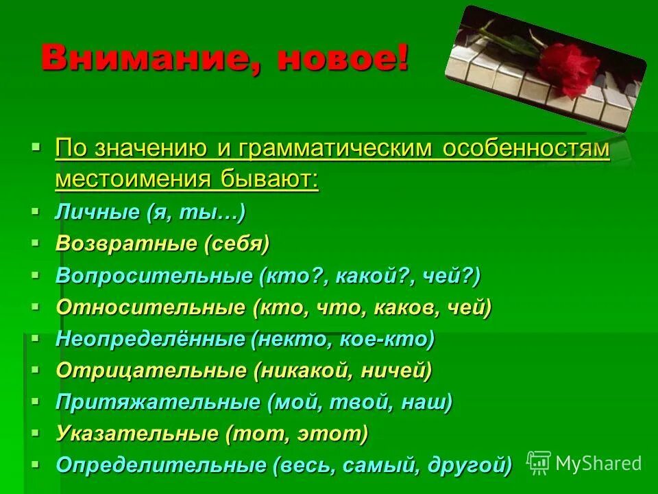 Местоимения изменяются по временам