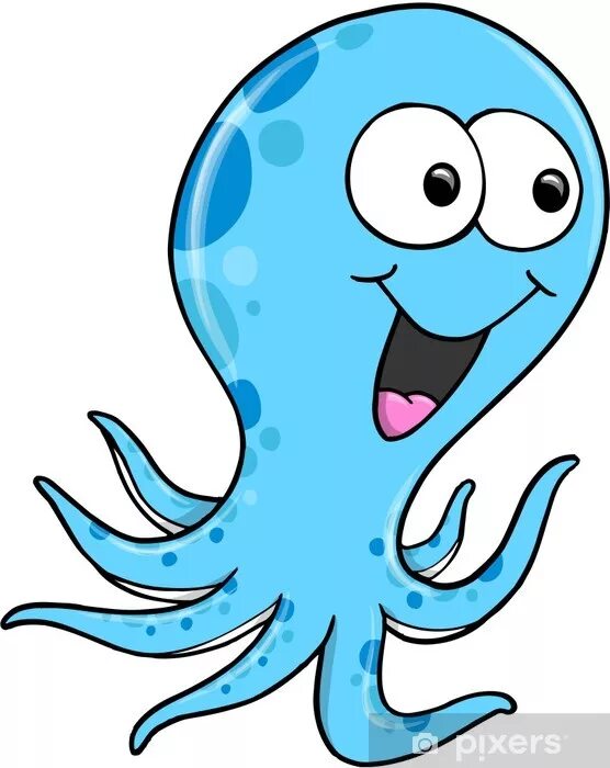 Мультяшные осьминог синего цвета. Осьминожка голубой арт вектор. Игра про синего осьминога для детей. Осьминог кит.