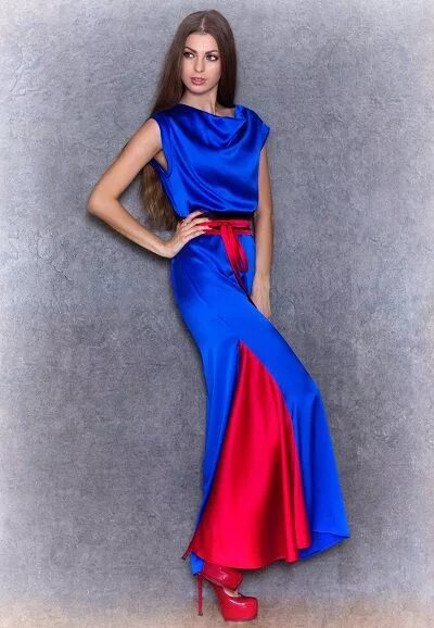 Платье красно синее белое. Красно синее платье. Платье из синего шелка. Синее платье с красным поясом. Платье красное с голубым.