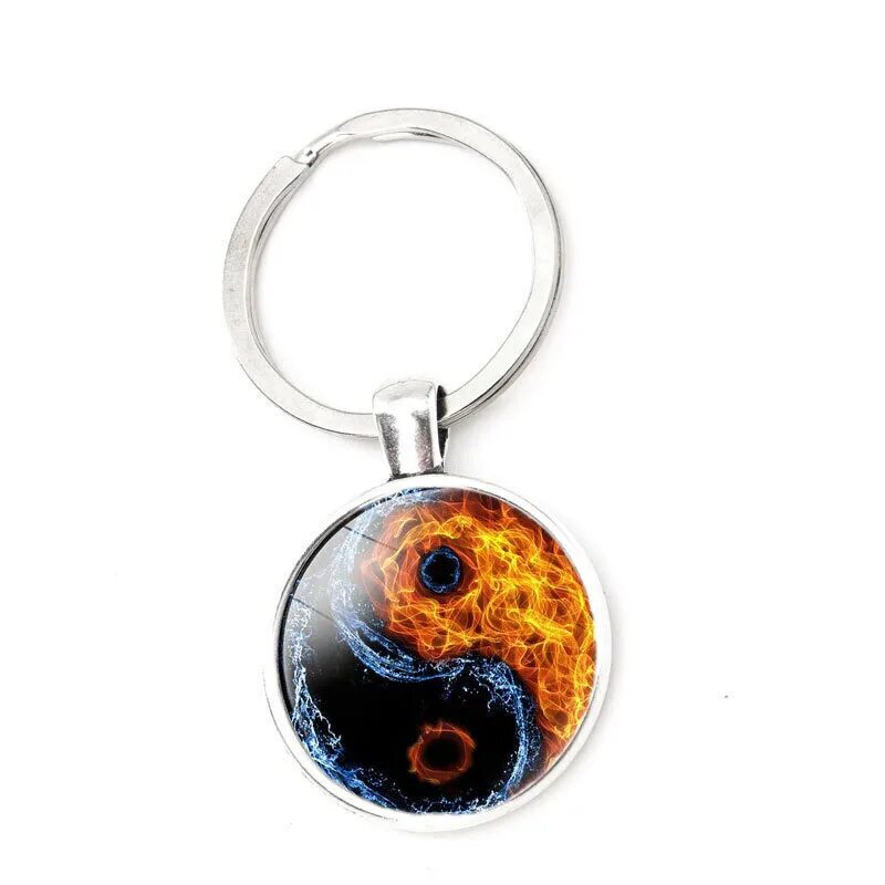 Подвеска инь янь со стеклом. Брелок двойной. Брелок двойной. Брелок инь янь. Брелок инь янь.