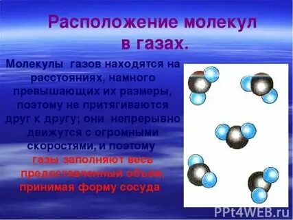 Расстояние меньше размеров молекул в каком состоянии